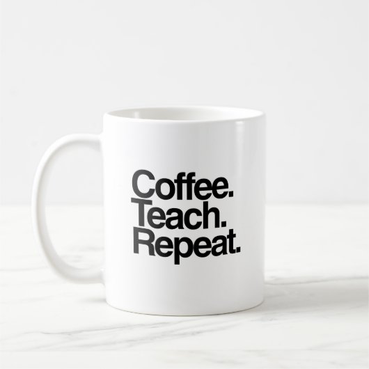 Mug Citation amusante minimaliste pour enseignant (Gauche)
