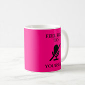 Mug Citation amusante "Mute Yourself" Travail de Home (Devant droit)