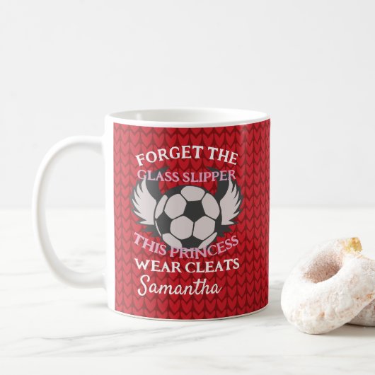 Mug Citation amusante pour l'équipe de football fémini (Avec donut)