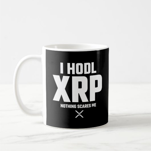 Mug Citation amusante XRP Crypto CryptoCurrency Hodl X (Gauche)