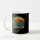 Mug Citation Animale Drôle Du Bison Avec Conception Vi (Gauche)