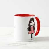 Mug Citation Avec Baguette Figure Girl (Devant droit)