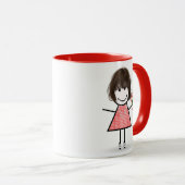 Mug Citation Avec Baguette Figure Girl (Devant droit)