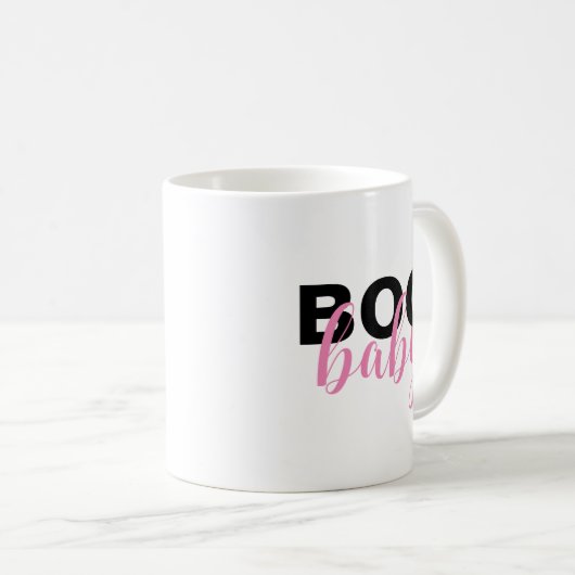 Mug Citation Bébé Chic Pink Black Boo (Devant droit)