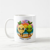 Mug Citation BFF mignonne Caractères citron et chaux C (Gauche)