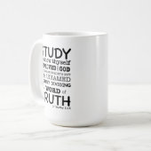 Mug Citation biblique 2 Timothée 2:15 (Devant gauche)