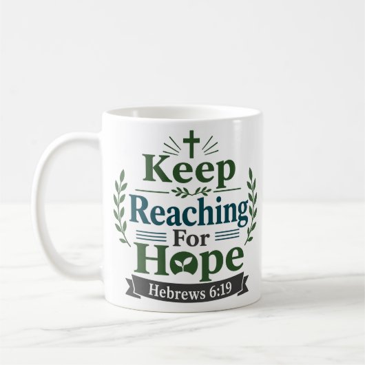 Mug Citation biblique Garder Espoir (Gauche)