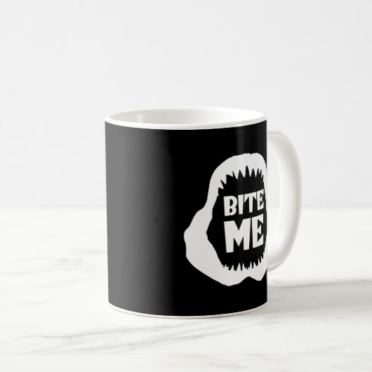Mug Citation Bite me - Requin Jaws (Devant droit)