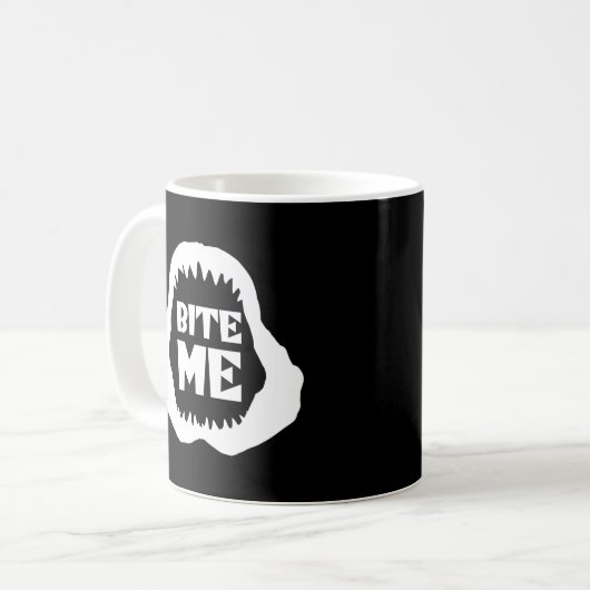 Mug Citation Bite me - Requin Jaws (Devant gauche)