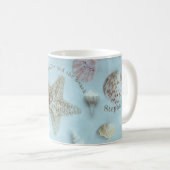Mug Citation bleu-clair de plage de coquillages (Devant droit)