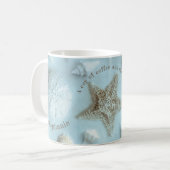 Mug Citation bleu-clair de plage de coquillages (Devant gauche)
