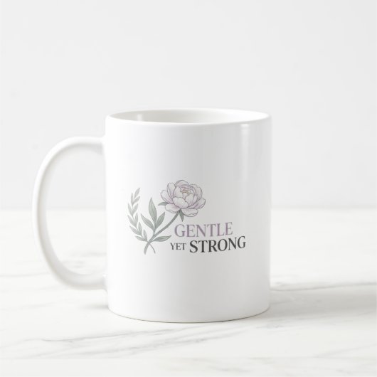Mug Citation Botanique d'Infirmière Douce et Forte (Gauche)