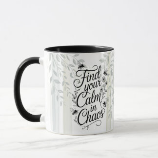 Mug Citation Botanique Trouvez Votre Calme Dans Le Cha
