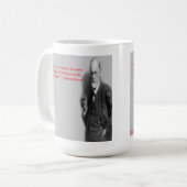 Mug Citation célèbre de Sigmund Freud sur le "combat" (Devant gauche)