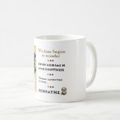 Mug Citation célèbre de Socrates - la sagesse commence (Devant droit)