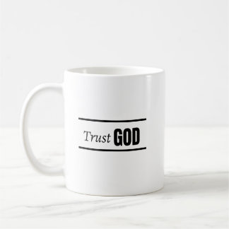 Mug Citation Chrétienne Confiance en Dieu Minimaliste 