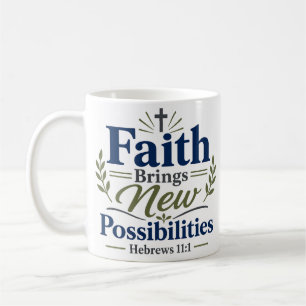 Mug Citation chrétienne de foi qui apporte de nouvelle