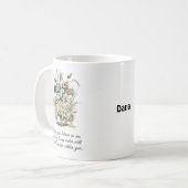 Mug Citation chrétienne de la Bible personnalisée Vers (Devant gauche)