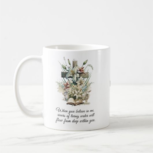 Mug Citation chrétienne de la Bible personnalisée Vers (Gauche)