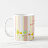Mug Citation chrétienne de rayure et de fleur de rose (Gauche)