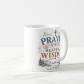 Mug Citation chrétienne de sagesse céleste par la priè (Devant droit)