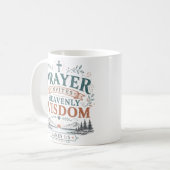 Mug Citation chrétienne de sagesse céleste par la priè (Devant gauche)