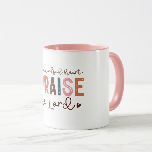 Mug Citation chrétienne de Thanksgiving (Devant droit)