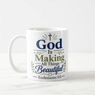Mug Citation chrétienne : Dieu rend toutes choses bell