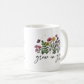 Mug Citation Chrétienne Florale Grace (Devant droit)