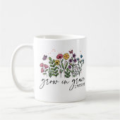 Mug Citation Chrétienne Florale Grace (Gauche)
