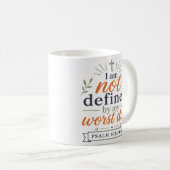 Mug Citation chrétienne Je ne suis pas défini par mon (Devant droit)