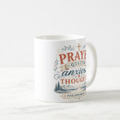Mug Citation Chrétienne : La Prière Apaise Les Pensées (Devant droit)