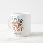 Mug Citation chrétienne : La prière approfondit la con (Devant gauche)