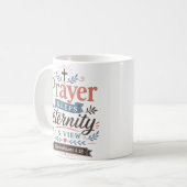Mug Citation chrétienne : La prière garde l'éternité e (Devant gauche)