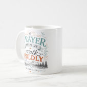 Mug Citation chrétienne : La prière m'aide à marcher a (Devant gauche)