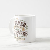 Mug Citation chrétienne : La prière m'aide à persévére (Devant gauche)