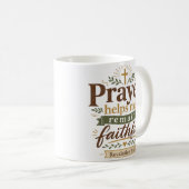 Mug Citation Chrétienne : La Prière M'aide à Rester Fi (Devant droit)