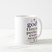 Mug Citation chrétienne « Le timing de Dieu rend chaqu (Devant droit)