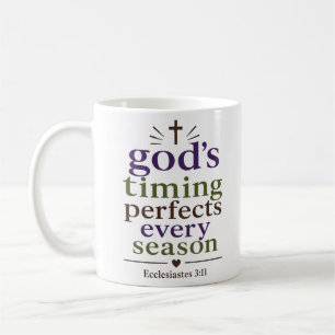Mug Citation chrétienne « Le timing de Dieu rend chaqu