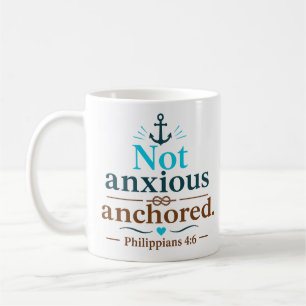 Mug Citation chrétienne moderne ancrée non anxieuse