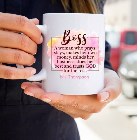 Mug Citation Chrétienne Personalisée Boss Citation Caf