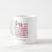 Mug Citation Chrétienne Personalisée Boss Citation Caf (Devant gauche)