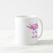 Mug Citation chrétienne pourpre Floral (Devant droit)