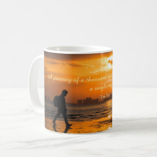 Mug Citation classique de Lao Tzu sur le voyage