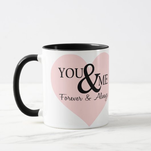 Mug Citation Coeur rose (Gauche)