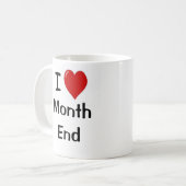 Mug Citation comptable célèbre J'aime Mois Fin plaisan (Devant gauche)