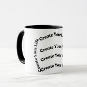 Mug citation “Create Your Life” – Inspiration et m (Devant gauche)