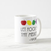 Mug Citation curative de Hippocrate de nourriture (Devant droit)