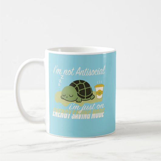 Mug Citation d’introduction amusante Je suis juste en  (Gauche)
