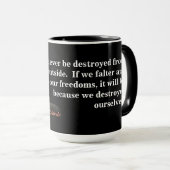 Mug Citation d'Abraham Lincoln sur la destruction de (Devant droit)